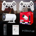 M300 MAX Game Projector, Portable Smart Android Projector With 2 Wireless Game Controllers, 720P Native Support 4K, 150 Screen, 35W Home Theater Video Projector For Outdoor & Indoor Movie Gaming, EU